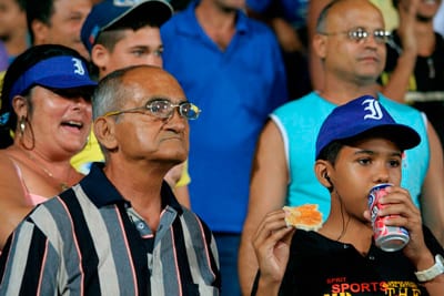 Cuban baseball fans.