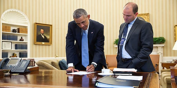Obama and Ben Rhodes. Foto: White House