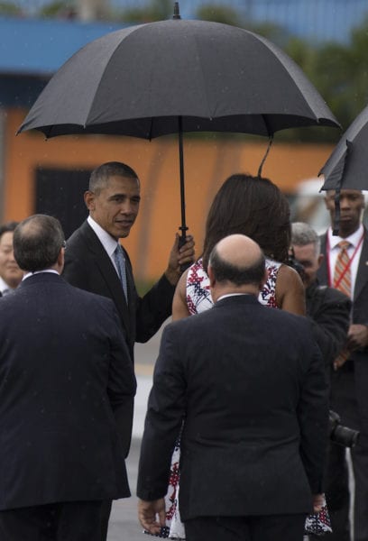Obama arrived in Havana on a rainy Sunday afternoon. Photo: Ismael Franciso/cubadebate.cu