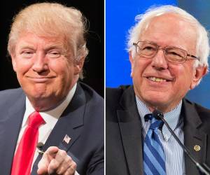 Donald Trump and Bernie Sanders. Photo: newsmax.com/Getty images