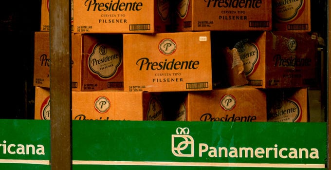 Presidente, an imported beer.