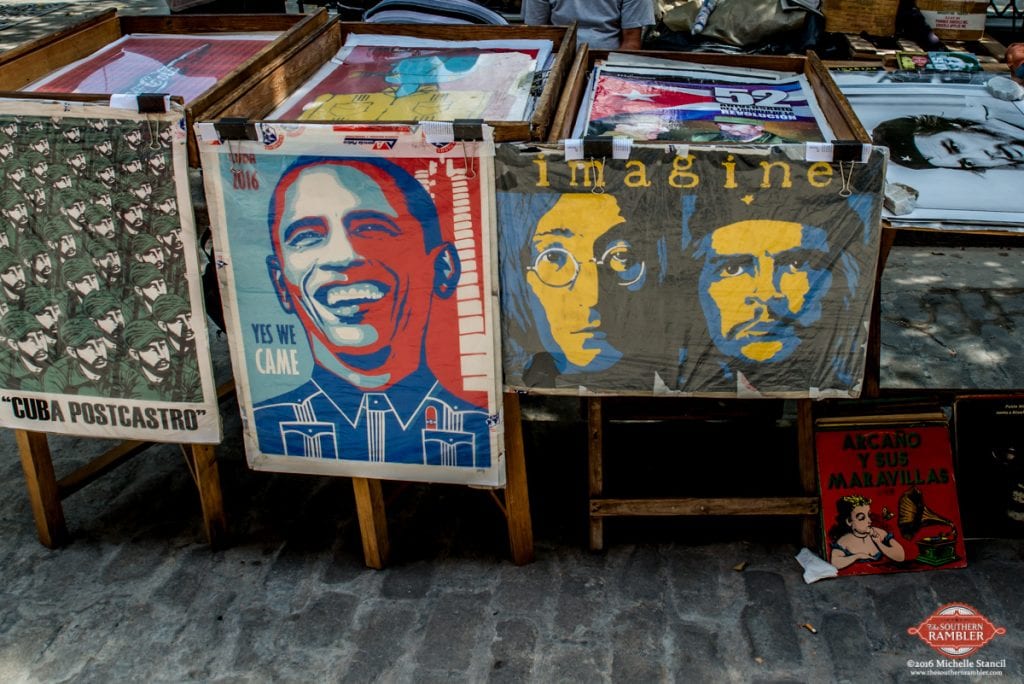 President Obama and his family visited Cuba March 20-22. "Yes We Came" posters are sold at flea markets (Michelle Stancil)