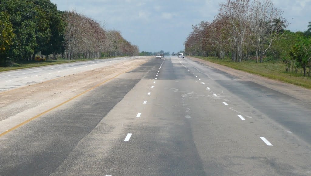 A section of the National Highway partially built in the 1980s.