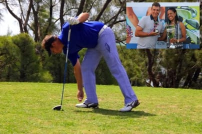 Tony Castro enjoying a round of golf at Varadero. 