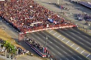 May Day parade in Havana's Revolution Square. Photo: Roberto Garaicoa/ Cubadebate