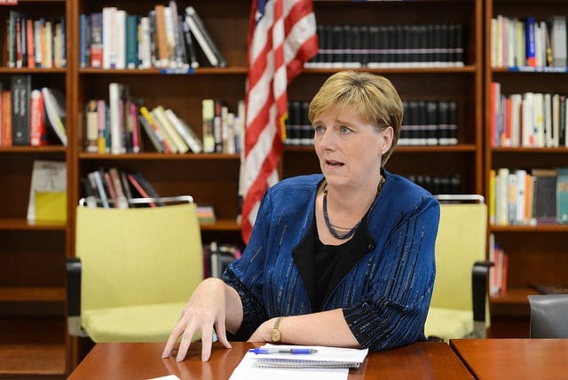 Ambassador Laura Dogu in her interview with Confidencial. Photo: Carlos Herrera/Confidencial