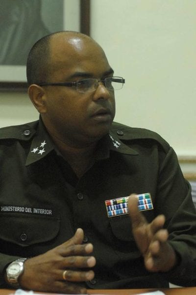 Col. Idael Fumero Valdes, head of the Information and Analysis Department of the Ministry of Interior.