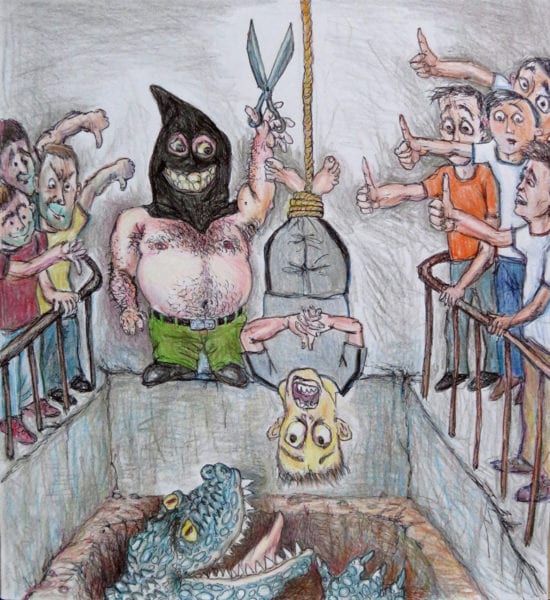 The death penalty. Illustration by Carlos