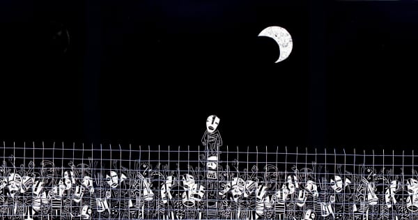 Illustration: Fence, Moses Yagües (http://bit.ly/LaVallaMoisésYagüez) 