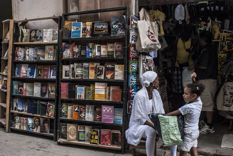 Bookseller in Old Havana. Photo: Caridad