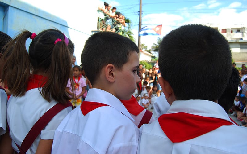 Cuban primary school children.