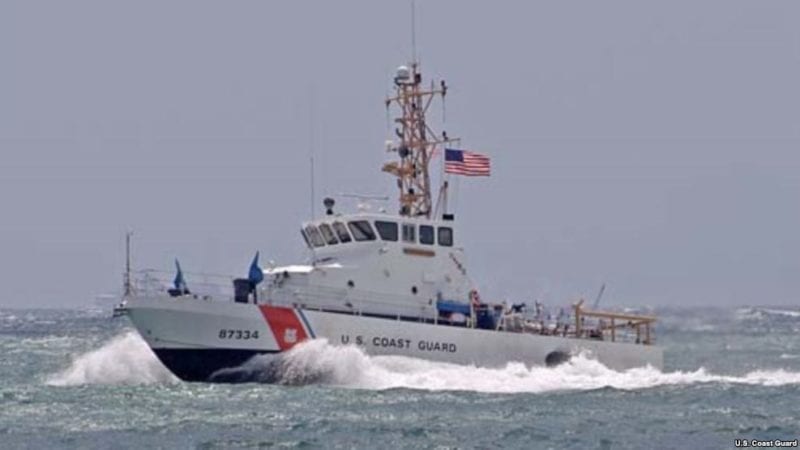 US Coast Guard ship. 