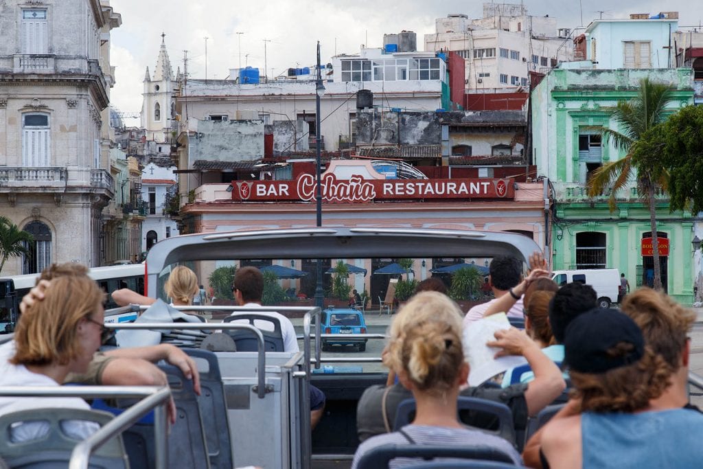 Havana tour bus.