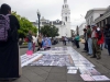 35- In front of the Carondelet Palace in Quito the relatives of the dissappeared demand justice.