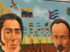 0018 Paintings of Marti, Bolivar and Chavez donated to the Simon Bolivar Museum