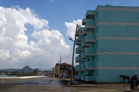 The coastal streets of Baracoa received considerable damage but repairs are bring new optimism.