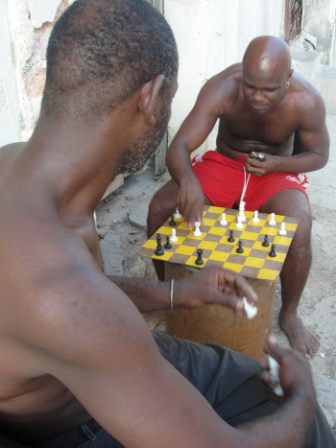 Playing chess in Havana.