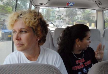 Olga Salanueva and Adriana Perez wives of Cuban 5 Rene Gonzalez and Gerardo Hernandez. They have not seen their husbands in over 10 years. They are repeatedly denied visa for a host of reasons.