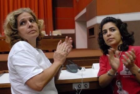 Olga Salanueva and Adriana Perez wives of Cuban 5 Rene Gonzalez and Gerardo Hernandez. They have not seen their husbands in over 10 years and are repeatedly denied visas for revolving reasons.