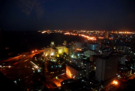 Havana by night.  Photo: Caridad