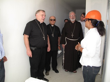 The US Catholic delegation visited the costruction site of a new seminary in Havana, photo: cardinalseansblog.org