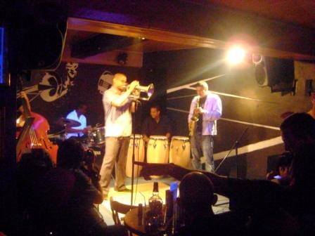  A brilliant young trumpet player and his group at La Zorra y El Cuervo jazz club.