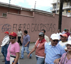 Oct. 1 protests in Honduras.  Photo: Giorgio Trucchi - Rel-UITA