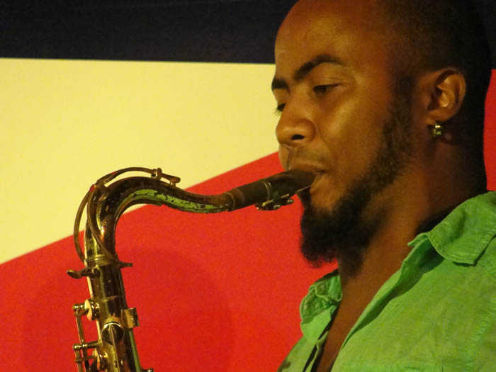 Cuban sax player Manuel Miyares on Cuban Culture Day.  Photo: Elio Delgado