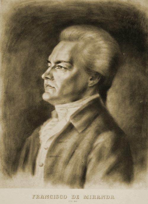 Sketch of Francisco de Miranda, Wikipedia Commons