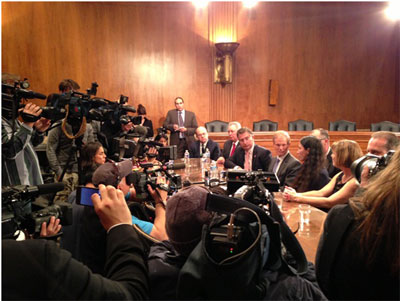 Yoani Sanchez meets with US legislators. Photo: from the office of Sen. Bill Nelson