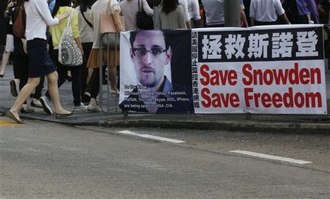 Rally in Hong Kong supporting Eduard Snowden. Photo: article.wn.com