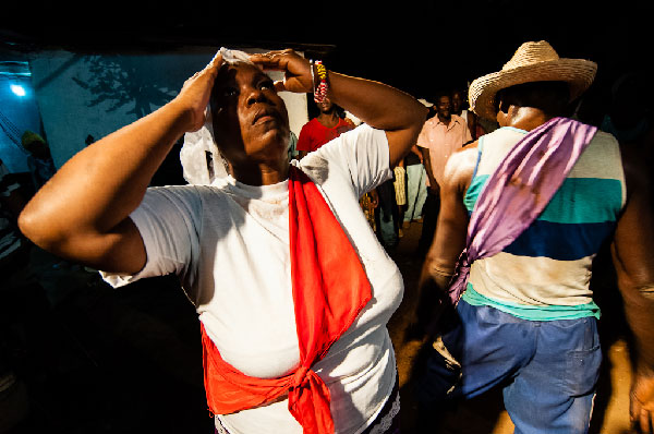 Dancing in celebration of San Lazaro on December 17, 2012 in Perico, Matanzas.