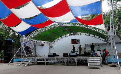 The bandstand at Pabellon Cuba.