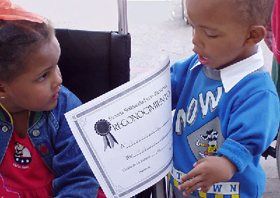 More than 50 thousand children with dissabilities like Miguel Angel study at schools for pupils with special learning needs, which employ teachers trained to bring out the best in them. Photo: Raquel Perez.