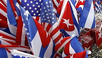 Cuban and US Flags