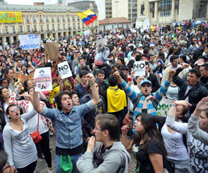¿Cuál sería la reacción del gobierno cubano antes una manifestación como esta en Colombia? Foto: cubadebate.cu