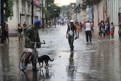 Havana street after a heavy rain. Photo: Juan Suarez