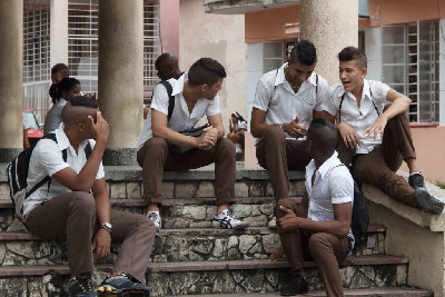 Havana high school students.  Foto: Juan Suarez