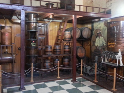 Inside the Bocoy Rum shop.