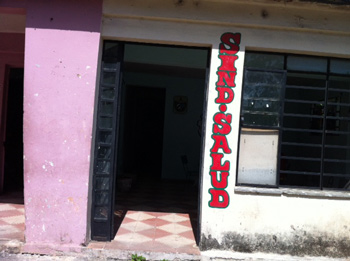 The Boyeros municipal health workers union office.