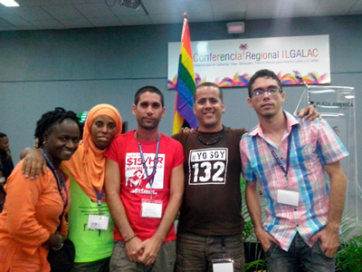 At the Regional Conference of the International Lesbians, Gays, Bisexuals, Transsexuals and Intersexuals Association of Latin America and the Caribbean (ILGALAC)