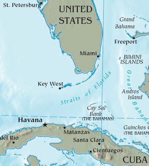 USA and Cuba.  Map: wikipedia.org