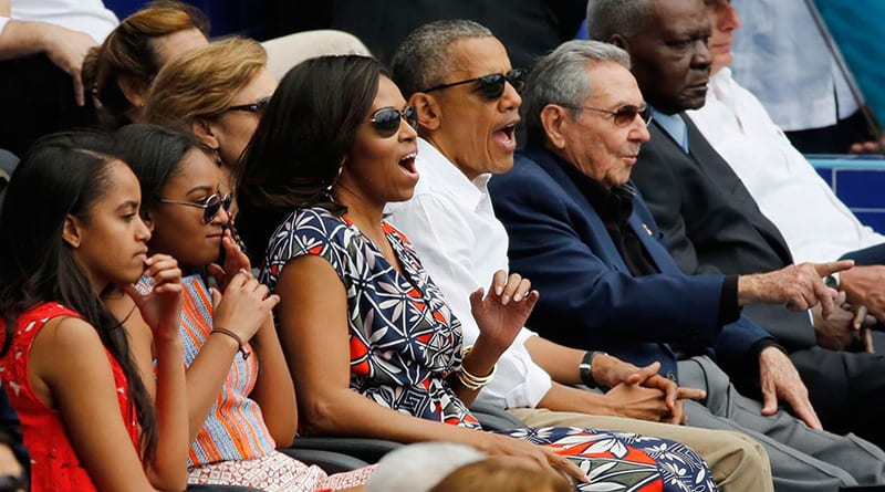 Obama´s visit ended with a baseball game between Cuba and the United States attended to by Raul Castro. Baseball is the national sport of both countries.