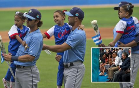 The Tampa Bay Rays in Havana. Photo: baseballdecuba.com