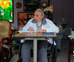 A recent photo of Fidel Castro at his home in Havana.