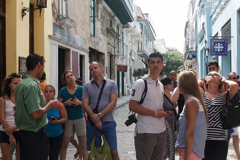 Tourists in Havana.
