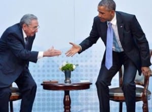 Raul Castro and Barack Obama during a previous meeting.