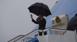 Barack and Michelle Obama arriving to Cuba. Photo: Ismael Francisco/cubadebate.cu