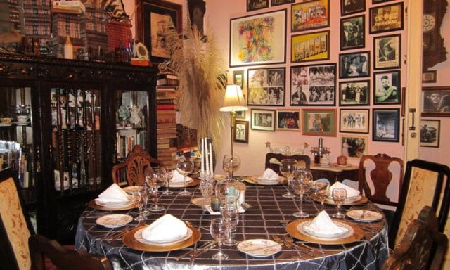 Table at the San Cristobal private restaurant in Centro Habana.