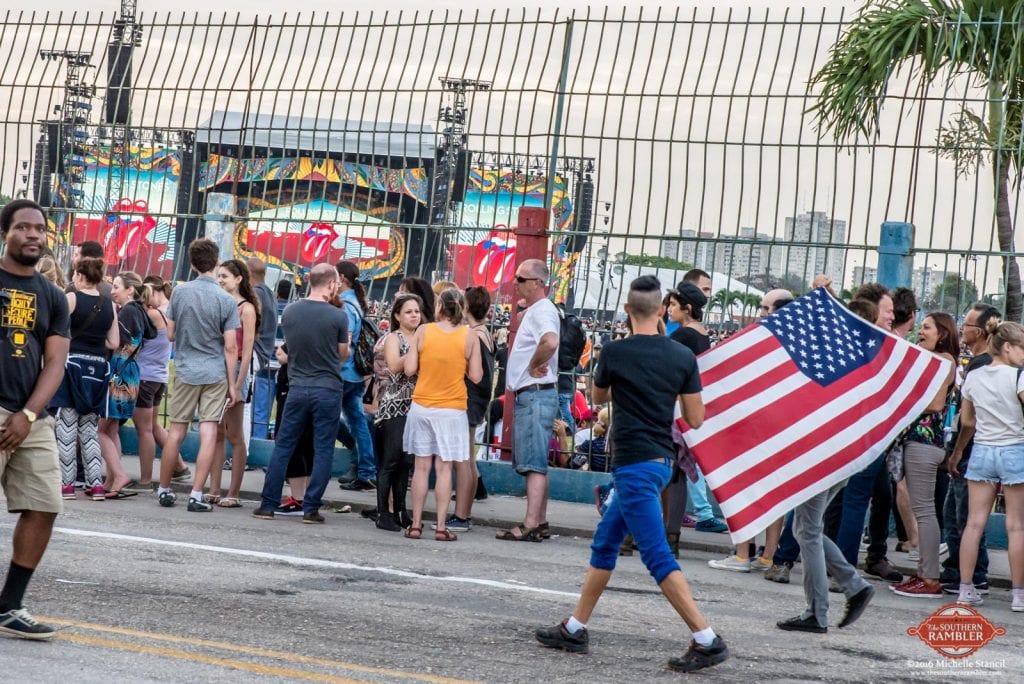 "We love the U.S." Cubans at the Rolling Stones concert (Lynn Oldshue)